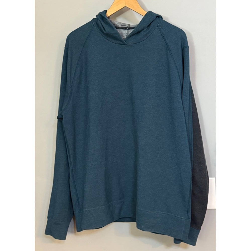 Lululemon ABC Hoodie Pullover Long Sleeve Teal Gray Heathered Mens Size L